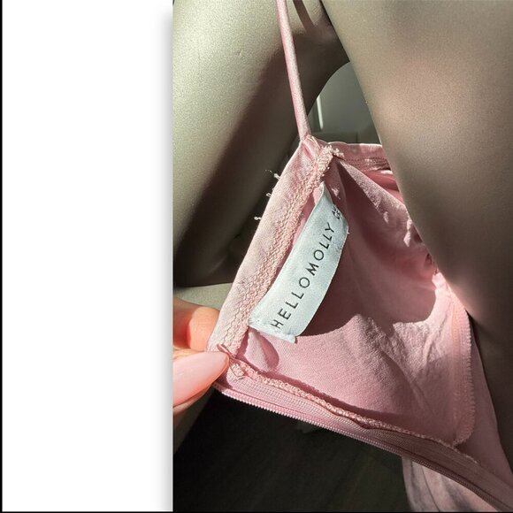 Hello Molly Pink Cocktail Dress Runched Sides Size Small - Picture 5 of 6